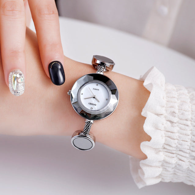 SKMEI 1406 Luxury Unique Design Waterproof Stainless Steel Fashion Women Watch Quartz Watch