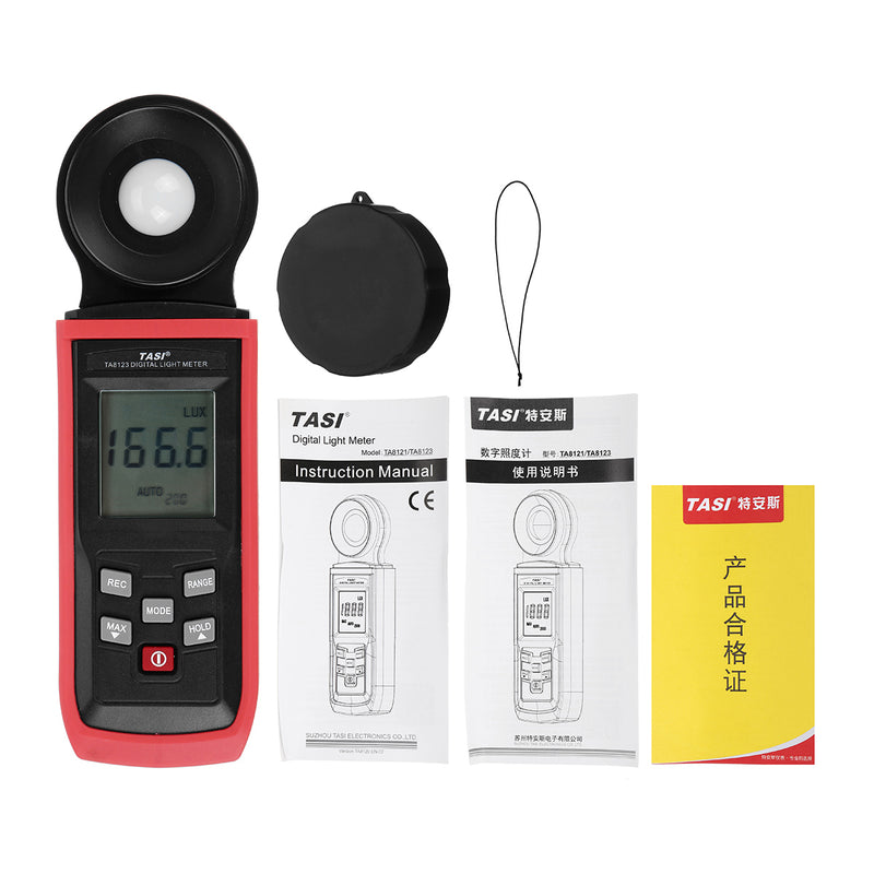 TA8123 Handheld Digital Luxmeter illuminance Photometer Light Meter 200000Lux Lux/FC illuminometer