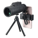 IPRee 12X50 Telescope Universal Camera Clip Aluminum Alloy Tripod High Power Night Light Monocular