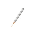 Drillpro 0.5/0.6mm 2 Flutes 50mm Long Neck End Mill HRC60 CNC Deep Groove Cutter Milling Cutter Router Bit