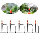 50Pcs Micro Spray Adjustable 360 Degree Water Flow Irrigation Drippers On Stake Emitter Drip System