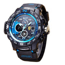 SBAO S8006-2 Dual Display Digital Watch Multifunction Men Fashion Back Light Alarm Sport Watch