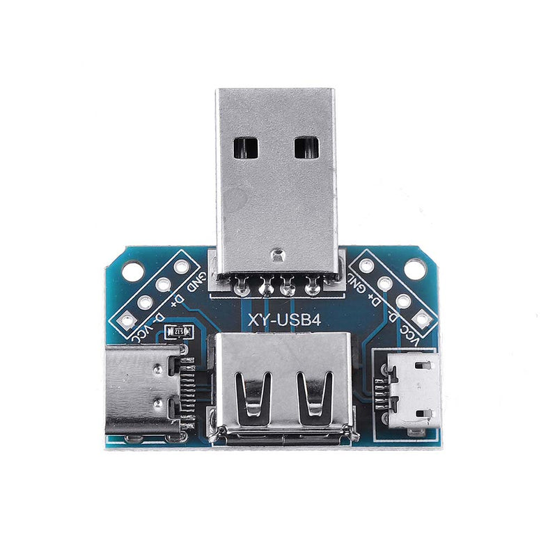 20pcs USB Adapter Board Male to Female Micro Type-C 4P 2.54mm USB4 Module Converter