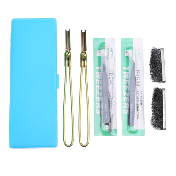 3D Printer Cleaning Nozzle Cleaning Brush Box with Clean Brush Soft Iron Wire Industrial Rust Removal Brush + Nozzle Cleaning Needle