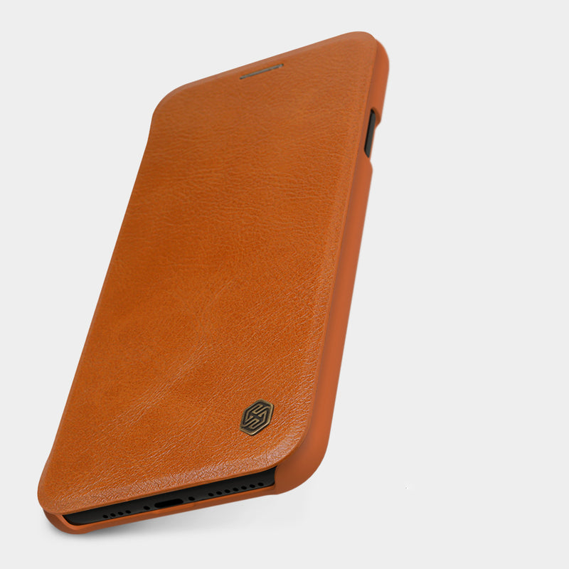 NILLKIN Flip Shockproof Card Slots Holder Full Cover PU Leather PC Protective Case for iPhone 11 Pro Max 6.5 inch