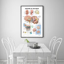Human Anatomy of the Brain Poster Anatomical Chart Human Body Medical Education