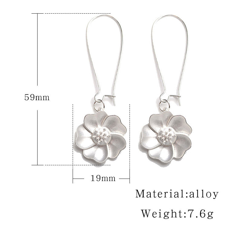 Fashion Jasmine Flower Drop Earrings Elegant Piercing Earring for Women