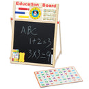 2 in1 Wooden Blackboard Whiteboard Childrens Drawing Writing Art Chalk Board