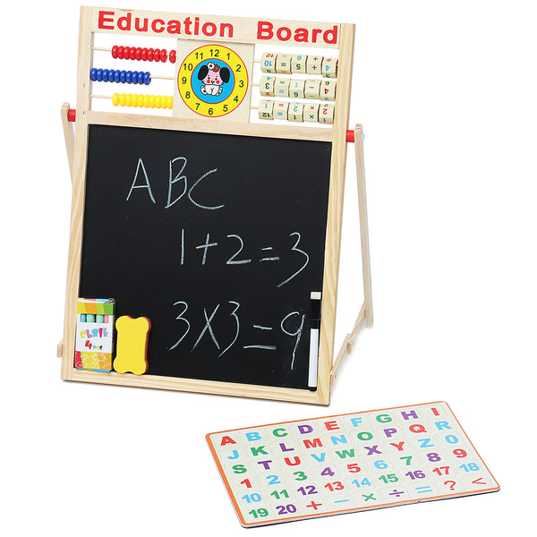 2 in1 Wooden Blackboard Whiteboard Childrens Drawing Writing Art Chalk Board