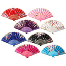 Chinese Japanese Lace Silk Folding Hand Held Dance Fan Flower Party Wedding Gift