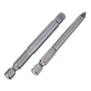 Drillpro 50Pcs Screwdriver Bits Extra Long Reach Bit Set Torx Star Hex Spline Multi-purpose Screw Head for Electric Screwdriver