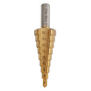 Drillpro 4-12/4-20/4-32mm HSS 6542 Titanium Coated Step Drill Bit Triangle Shank