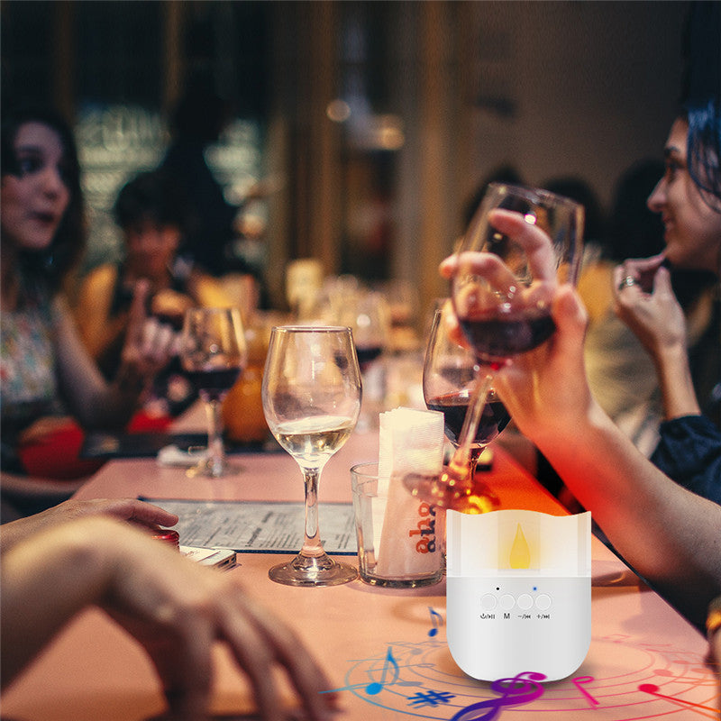 Mini bluetooth Speaker Wireless Portable Speakers with Candle Light Handsfree TF Card Speaker