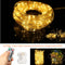 Battery Powered 8 Modes Waterproof 10M Warm White 100LED Tube String Light With Infrared Remote Control