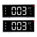 Arc LED Alarm Clock Digital Snooze Touch Control Table Clock Day Time Temperature Display Home Decoration