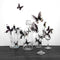 18Pcs 3D Transparent Butterfly Wall Stickers PVC European American Style Color Paste Decor