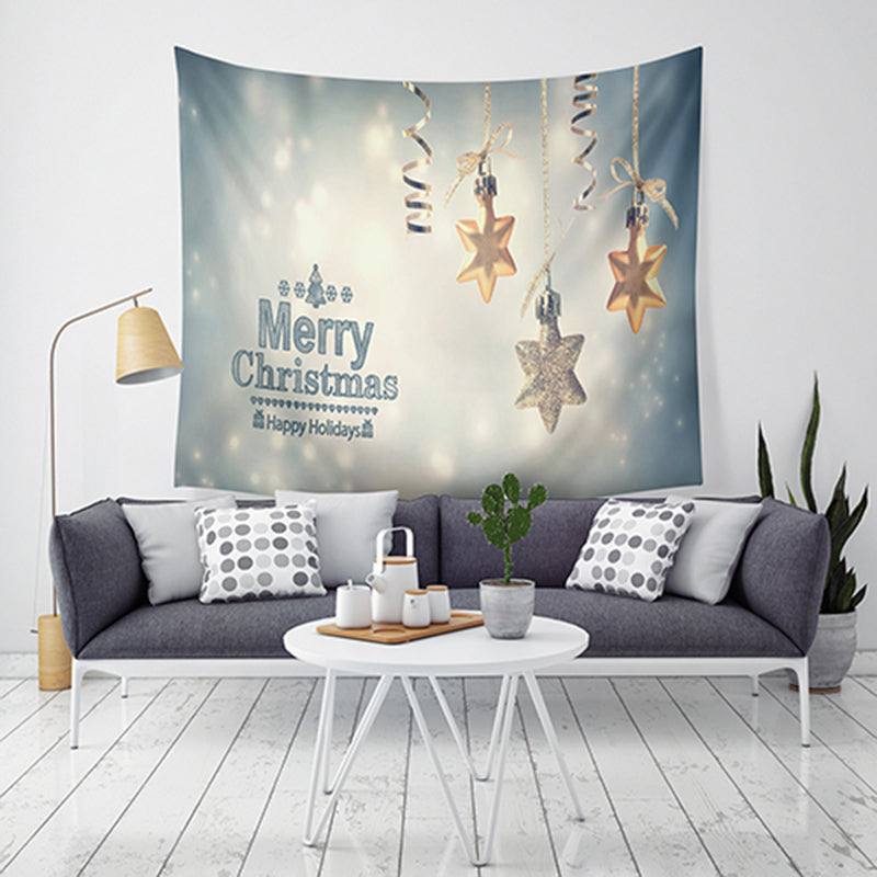 Loskii LWG4 Santa Print Wall Hanging Tapestry Art Christmas Tapestry Home Decor Christmas Decorations For Home