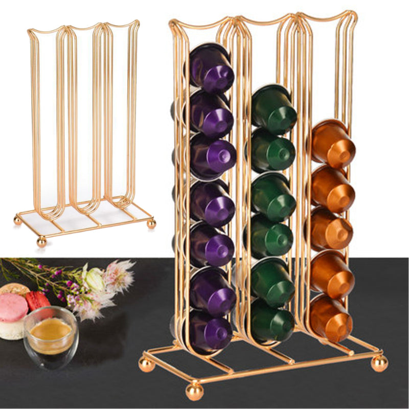 42Pc Coffee Capsules Cup Holder Dispenser Rack Capsule Tower Stand For ASISWJ