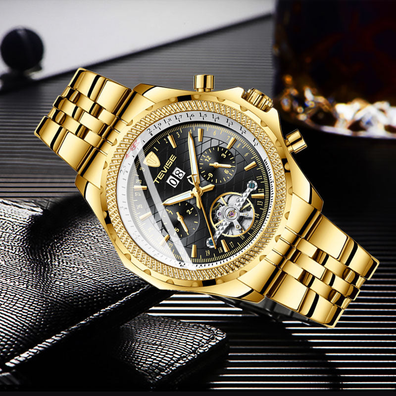 TEVISE T841A Waterproof Calendar Automatic Mechanical Watch Business Style Men Watch