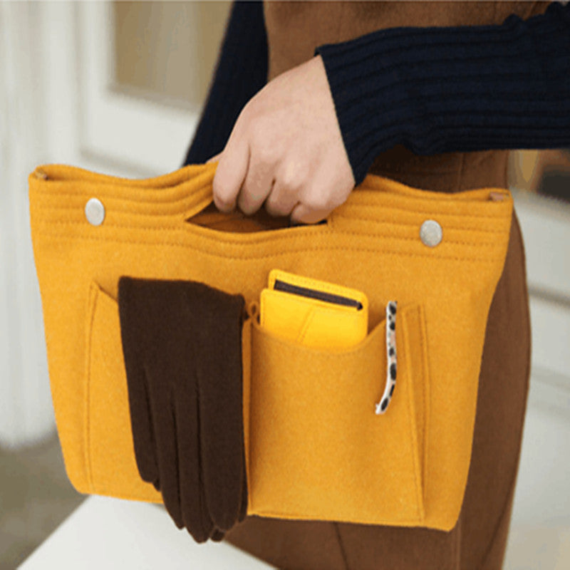 Travel Casual Bag in Bag Felt Multi-pockets Cosmetic Bag Storage Bag
