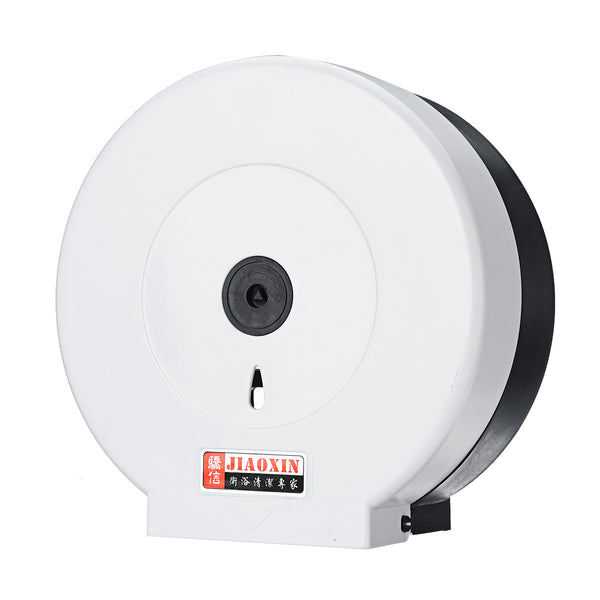 Black/White WALL MOUNTED Plastic Toilet Paper Shelf Holder Large Roll Lockable