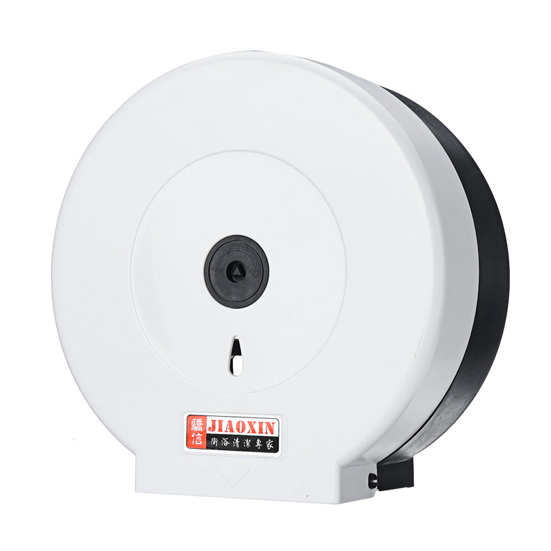 Black/White WALL MOUNTED Plastic Toilet Paper Shelf Holder Large Roll Lockable