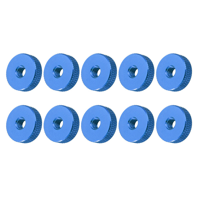 10Pcs M5 Manual Knurled Thumb Aluminum Alloy Screw Nut Spacer Flat Washer