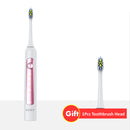 Electric Toothbrush Sonic Vibration Magnetic Levitation Induction Rechargeable 4 Modes Timer 2 Soft Toothbrush Heads Teeth Whitening