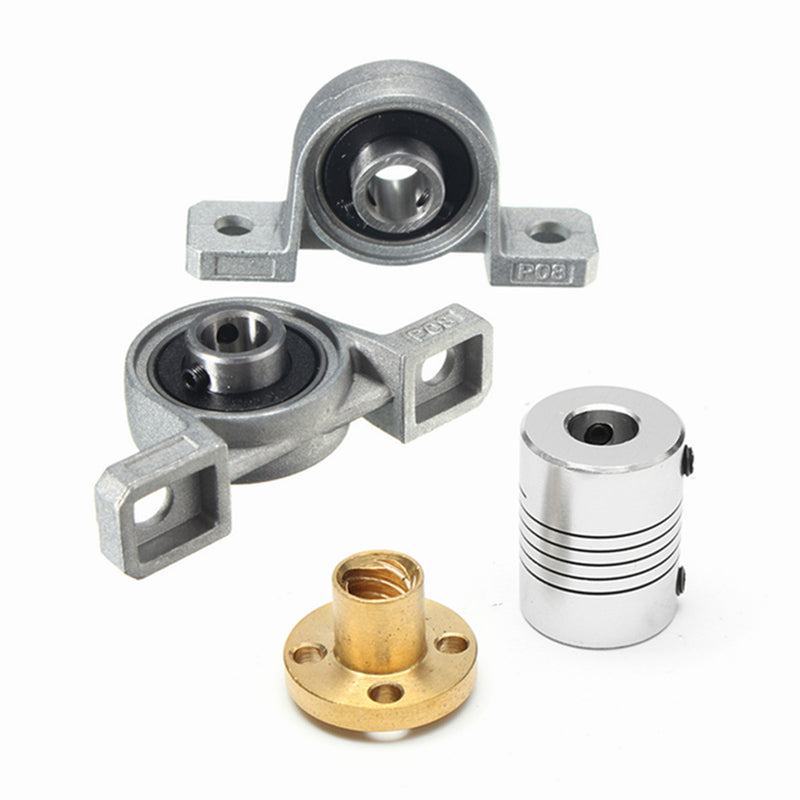 T8 1000mm Stainless Steel Lead Screw Coupling Shaft + Brass Nut + Motor Kit For 3D Printer