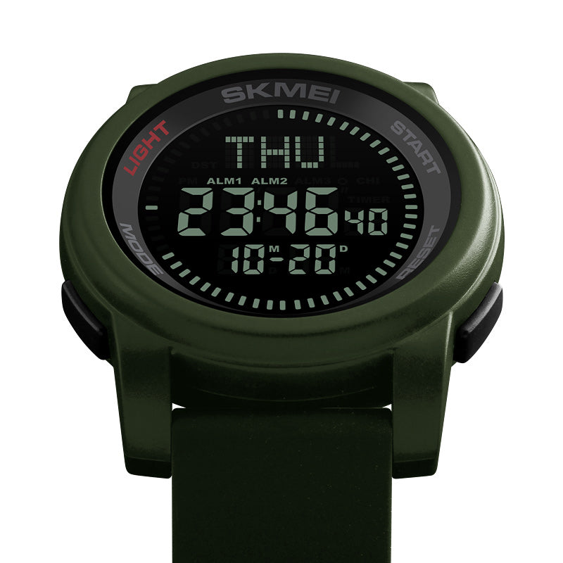 SKMEI 1289 50M Waterproof Fashion Sport Compass  Watch Military Outdoor Digital Men Wristwatch