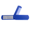 2 In 1 Foldable Mirror Comb Plastic Beard Hair Brush Travel Pocket Comb Makeup