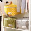 Cotton Linen Quilts Storage Bag Clothes Organizer Bag Folding Camping Travel Luggage Bag