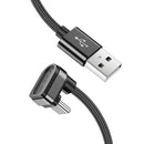 KUULAA 90 Degree Angle U-Shape Design Game 2A Nylon Type-C Data Cable for Samsung S10+ Xiaomi Mi8 Redmi Note8 HUAWEI Mate20