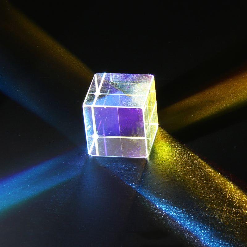 30x30mm Cube Defective Cross Dichroic Prism RGB Combiner Splitter Glass Decor