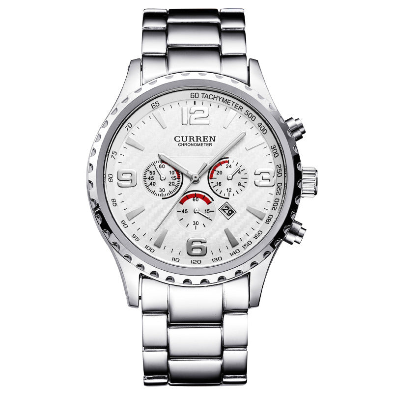 CURREN 8056 Full Steel Business Style Men Wrist Watch Waterproof Quartz Watches