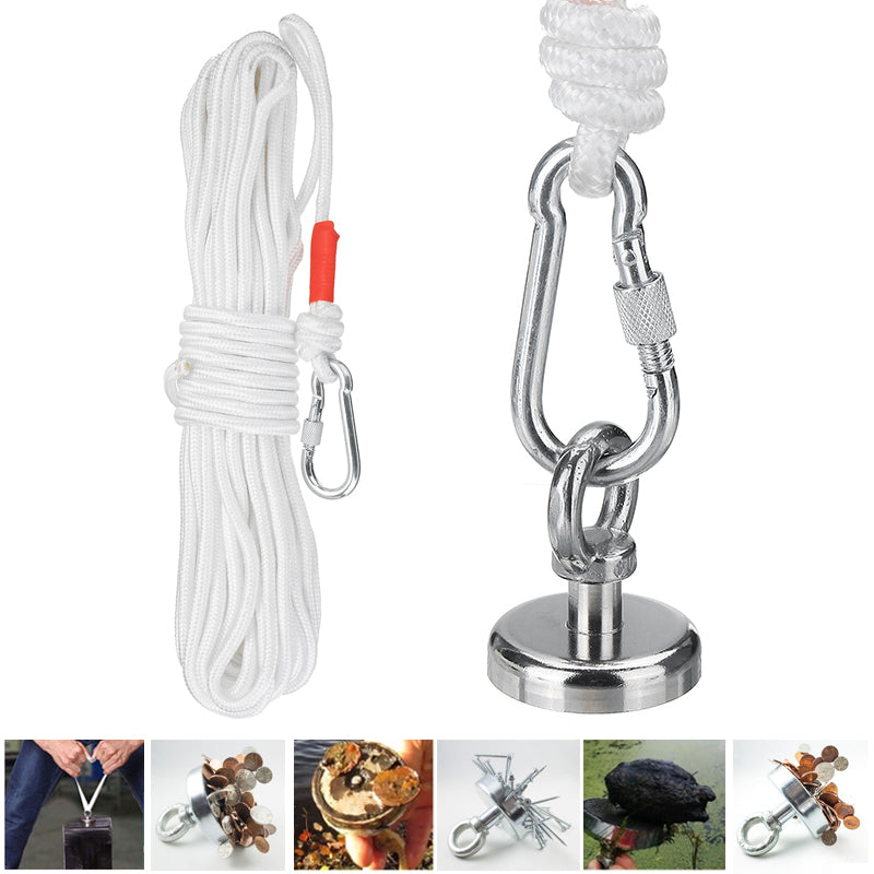 98kg 48mm Neodymium Recovery Magnet Salvage Recovery Fishing Magnet for Detecting Metal Treasure