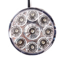 2PCS 70cm Round LED Front Driving Fog Lamps Daytime Running Lights DRL 12V 9W 7000K for Car Trailer ATV