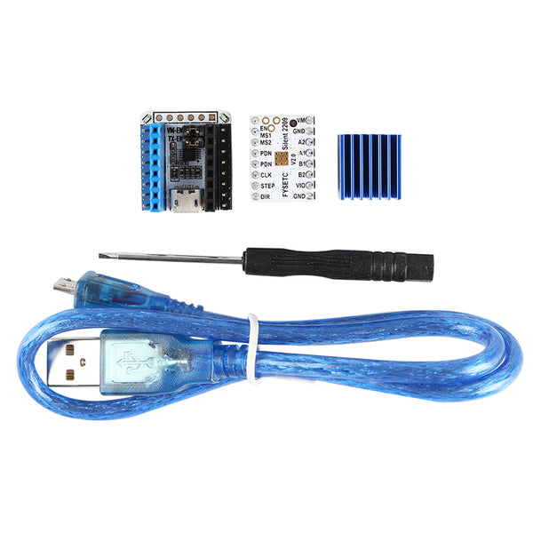 TMC2209 V2.0 Stepper Motor Driver + Tester USB Serial Port Module Board Mute Drive Device Kit for 3D Printer