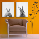 Miico Hand Painted Combination Decorative Paintings Animal Rabbit Paintings Wall Art For Home Decoration