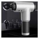 Electric Percussion Massager 4 Levels Ultra-Quiet Muscle Deep Tissue Vibrating Relaxing Therapy Device with 4 Massager Heads
