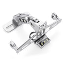 Universal CNC Motorcycle Alloy License Number Plate Holder Bracket LED Lights