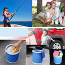 11L Oxford Portable Bucket Foldable Outdoor Hiking Camping Fishing Car Washing Folding Bucket Basin