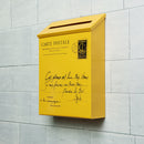 Retro Metal Lockable Post Mail Box Home Balcony Garden Letter Storage Mailbox Wall Mounted