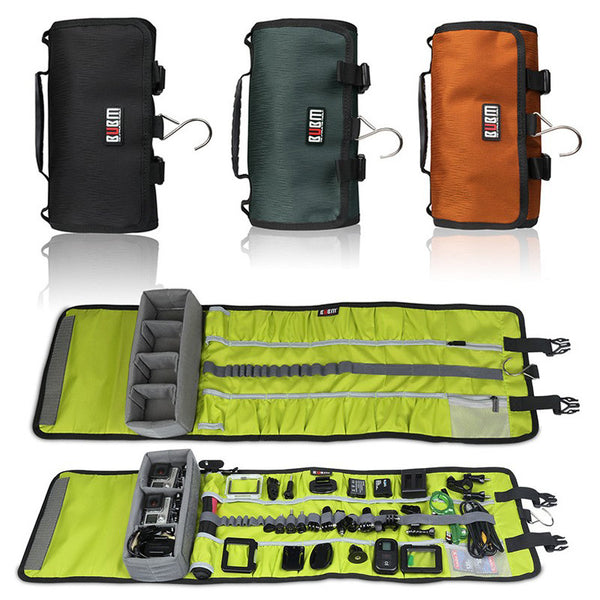 BUBM Outdoor Water-proof Large Capacity Roll Belt Storage Bag Earphone Cable GoPro Collection Case