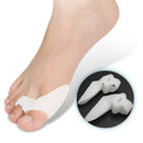 2Pcs Soft Silicone Gel Toe Separators Straightener Corrector Bunion Protector