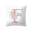 Simple Nordic Style Pink Alphabet ABC Pattern Throw Pillow Cover Home Sofa Creative Art Pillow Case