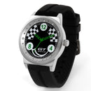 GT 005 Silica Gel Watch Band Car Racing Style Fashion Casual Sport Men Quartz Wrist Watch