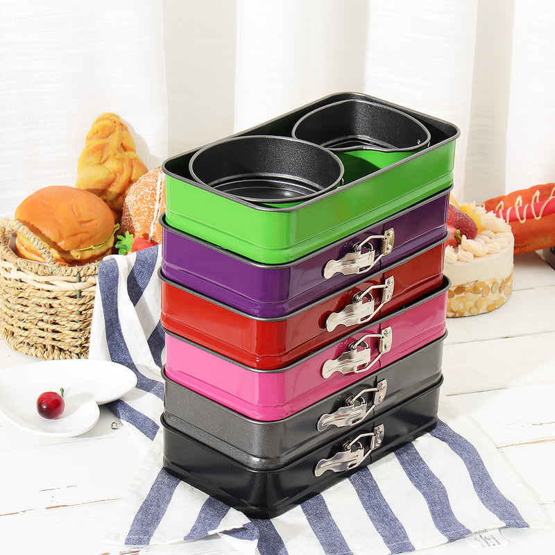 3Pcs Mini Non-stick Cake Bake Mold Pan Kitchen Bakeware Mould Sandwich Tray