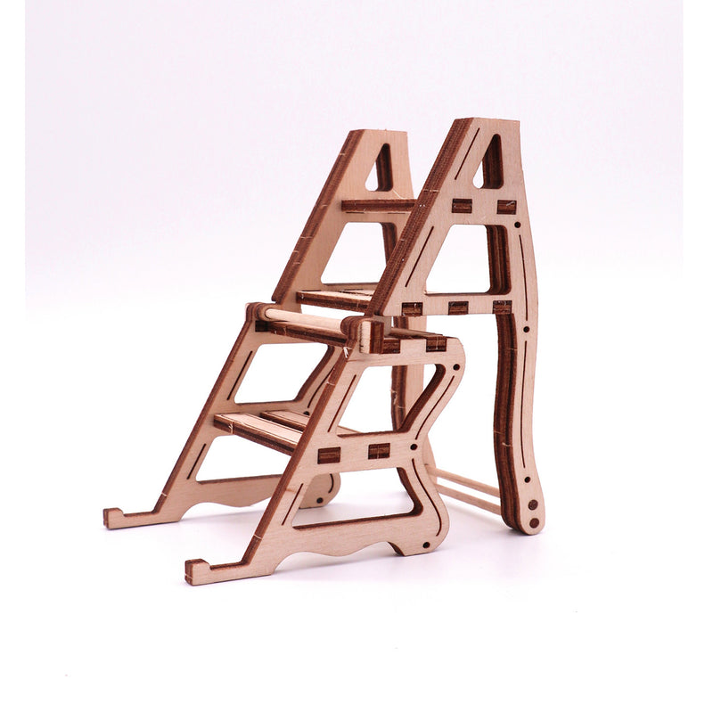 Self Assembly Wooden Chair Birch Phone Shelf Holder Model Gift Children Science Model Building Kits