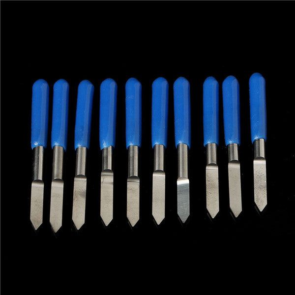10pcs 60 Degree 0.3mm Tip 3.175mm Carbide PCB Engraving Bits End Mill Cutter CNC Router Tool
